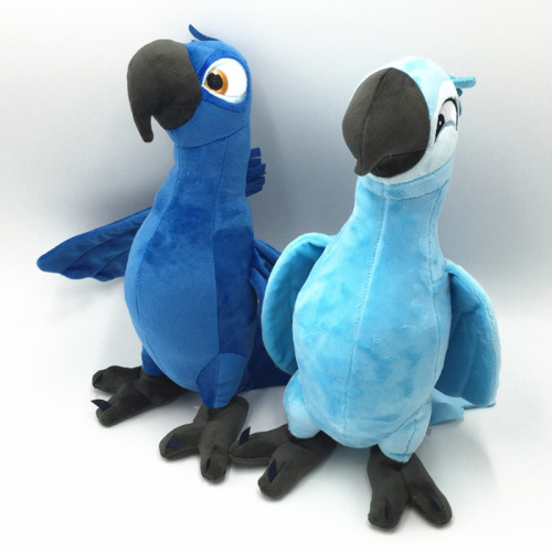 (голубой цвет) 30 см Мягкая игрушка Попугай (Голубой ара) Жемчужинка из м/ф Рио фото 5