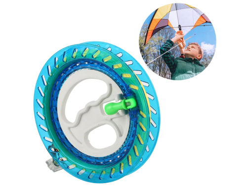 (синий) Большой воздушный змей Сокол 150 см с катушкой фото 7