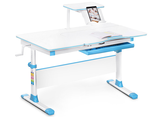 Детский стол Mealux Evo-40 Lite (Цвет столешницы:Белый, Цвет кромки:Синий)