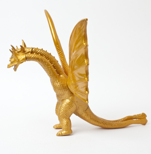 Фигурка Годзилла Гидора (Гидра) Ghidorah 18см золотая фото 2