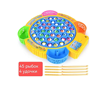 (чб) Большая рыбалка детская интерактивная игрушка 45 рыб со звуком