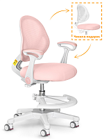 Детское кресло ErgoKids Mio Air PN (арт. Y-400 PN (arm)) - обивка розовая однотонная  (одна коробка)