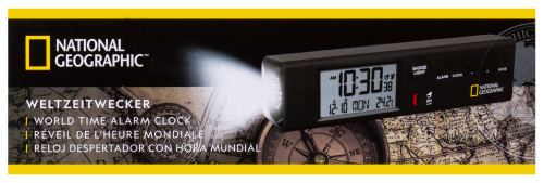 Часы Bresser National Geographic World Time с термометром и фонариком фото 10