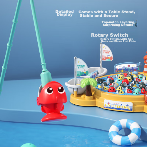 Большая рыбалка детская интерактивная игрушка 45 рыб со звуком фото 8