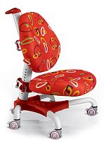 Компьютерное кресло для школьника Mealux Champion (Цвет обивки:Красный с кольцами, Цвет каркаса:Белый)