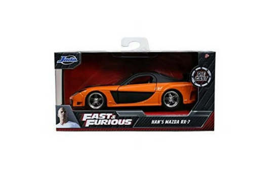 Машина Jada Toys Fast & Furious Han's Mazda RX-7 (чёрно-оранжевая) фото 6