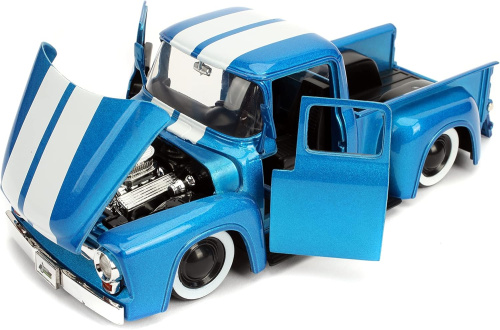 Машина (Пикап) Jada 1956 Ford F-100 Pickup 1:24 с дополнительным комплектом колес фото 6
