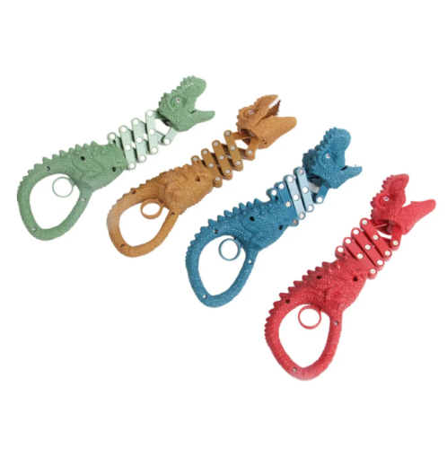 (зеленый) Игрушка Хваталка Динозавр (телескопическая пружинная маневрирующая клипса) фото 3
