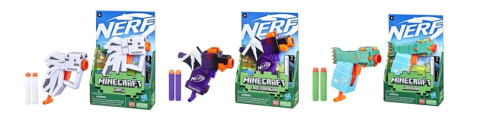 (белый) Бластер пистолет Нерф Майнкрафт MicroShots Minecraft Ender Dragon фото 4