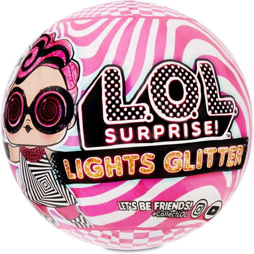 564836 MGA Entertainment Кукла LOL Surprise Lights Glitter (светящиеся в темноте) Лол Блестящая Неоновый Глиттер
