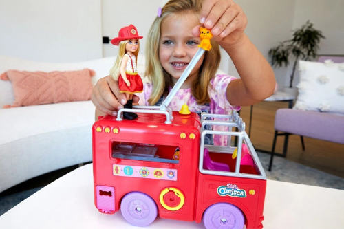 Игровой набор Barbie Челси и пожарная машина, HCK73 фото 11