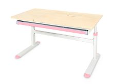 Детский стол Ergokids Bravo Maple/Pink (арт. TH-360 Lite MG/PN) - столешница клён / накладки на ножках розовые
