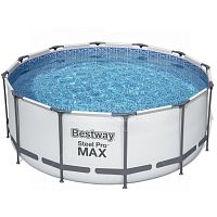 Каркасный бассейн Bestway 56420, (366х122 см) (Картриджный фильтр-насос 2 006 л/ч, лестница, тент, )