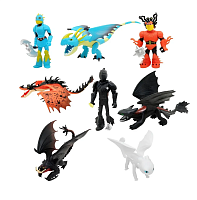 (б) Набор фигурок из 8 шт Как приручить Дракона (How to Train Your Dragon)