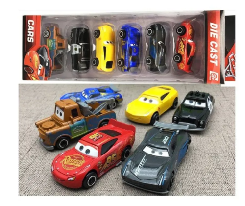Игровой набор из 6 машинок Молния Маккуин Тачки (металлические) Cars фото 6