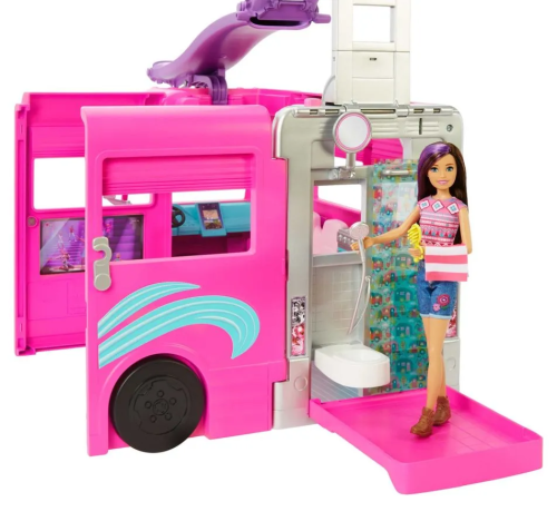 Барби Кемпер DreamCamper Автомобильный игровой набор Barbie Camper HCD46 с горкой и бассейном фото 2