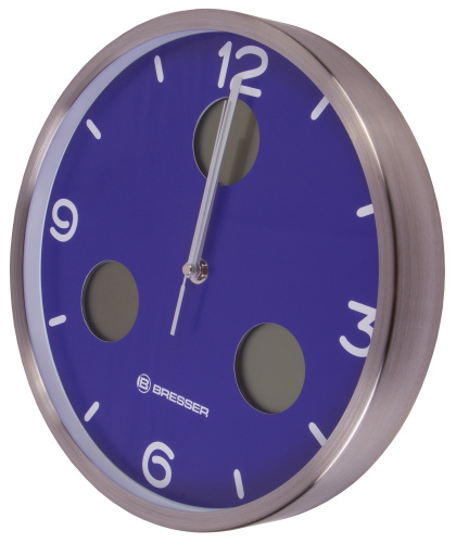 Часы настенные Bresser MyTime io NX Thermo/Hygro, 30 см, синие фото 6