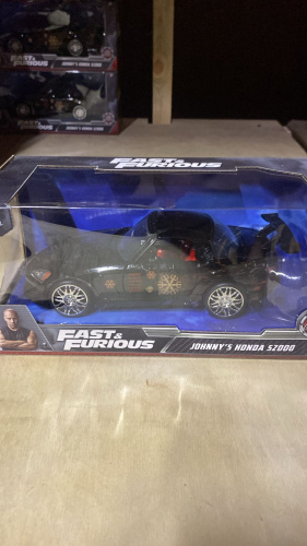 Машина Jada Fast and Furious 1:24 Johnny's 2001 Honda (Чёрный со снежинками) фото 7