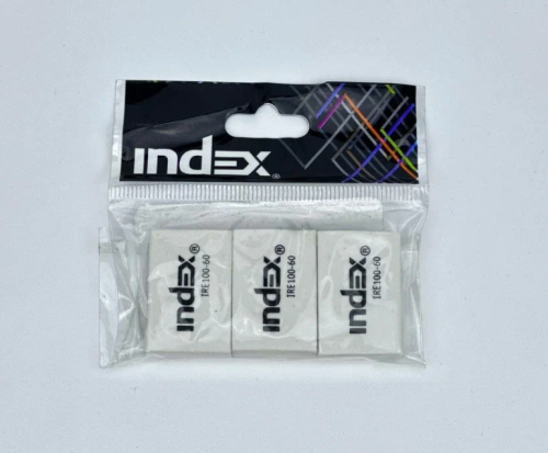 Index Набор ластиков (резинок стирательных) IRE100-60, 3 шт белый фото 4