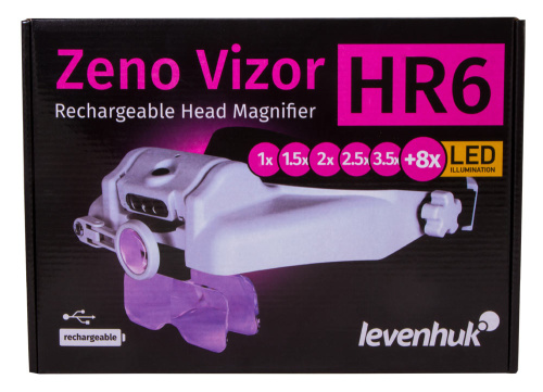 Лупа налобная с аккумулятором Levenhuk Zeno Vizor HR6 фото 11