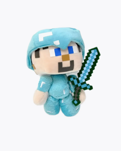 Мягкая игрушка Стив в алмазной броне 17 см Майнкрафт (Minecraft) фото 2