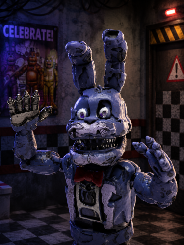 Фигурка Кошмарный Бонни ФНАФ разборный, с подсветкой  (Bonnie FNAF) фото 5