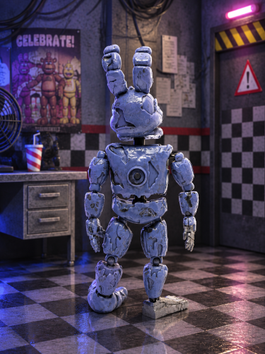 Фигурка Кошмарный Бонни ФНАФ разборный, с подсветкой  (Bonnie FNAF) фото 3