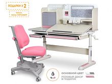 Комплект Winnipeg Multicolor PN (арт. BD 630 MG + PN + Y 418 KP)  - (стол+кресло) / столешница белый дуб, накладки розовые и серые