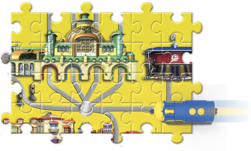 890302 Паровозик Chuggington Чаггингтон Брюстер с механической функцией и пазлом фото 6