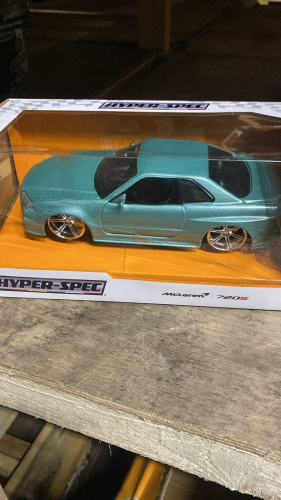 Машина Jada 1:24 Brian 2002 Nissan Skyline GT-R GTR R34 BNR34 (бирюзовый) фото 6