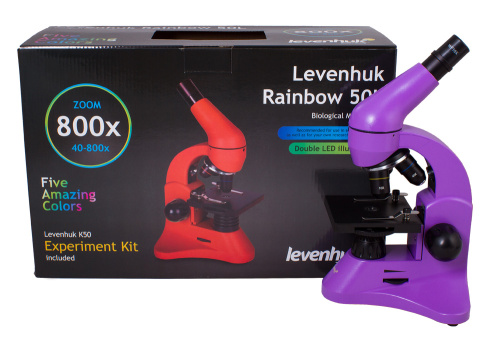 Микроскоп Levenhuk Rainbow 50L Amethyst\Аметист фото 20