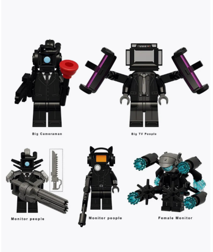 KDL834 Набор минифигурок Скибиди туалет 5шт (4.5см)