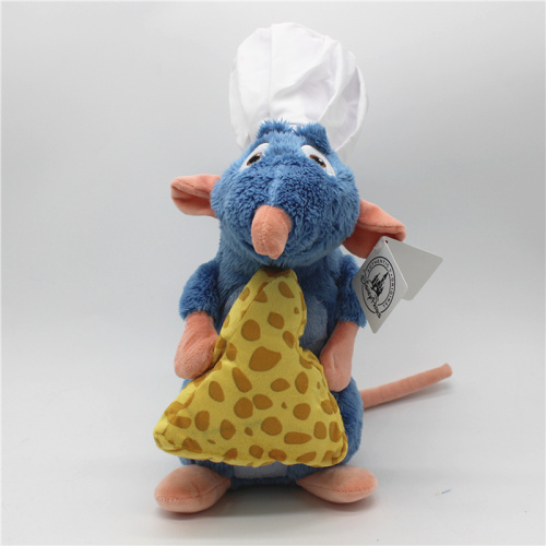 30 см Мягкая игрушка Рататуй крысёнок Реми с сыром и колпаком фото 2