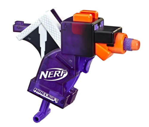 (фиолетовый) Бластер пистолет Нерф Майнкрафт MicroShots Minecraft Ender Dragon фото 4