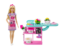 Набор игровой Barbie Цветочный магазин с куклой-флористом GTN58