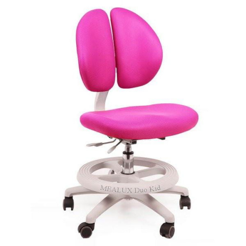 Детское кресло для школьника Mealux Duo Kid (Цвет обивки:Розовый, Цвет каркаса:Серый)