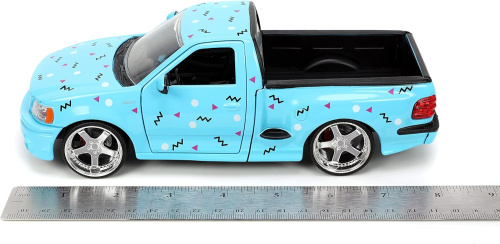Машина Jada 1:24  I Love The 90’s 1999 Ford F150 SVT Lightning (небесно голубой) фото 3