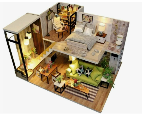 M030 Румбокс Скандинавский домик (Сборная модель) фото 2