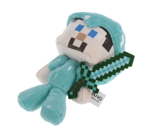 Мягкая игрушка Стив в алмазной броне 17 см Майнкрафт (Minecraft) фото 5