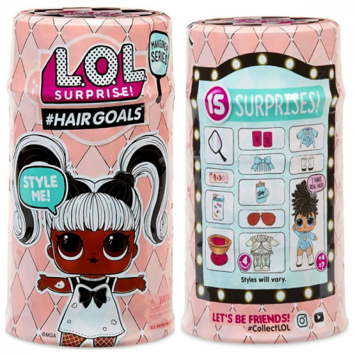 556220 LOL 5 серия волна 1 MGA Entertainment Кукла капсула лол Hair Goals с волосами