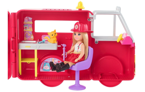 Игровой набор Barbie Челси и пожарная машина, HCK73 фото 6