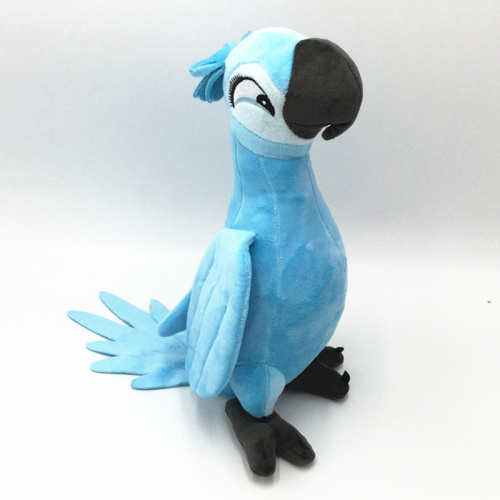 (голубой цвет) 30 см Мягкая игрушка Попугай (Голубой ара) Жемчужинка из м/ф Рио фото 3