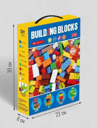 Конструктор Набор кубиков: основные элементы (1000 деталей) фото 2