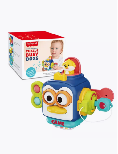 Развивающая игрушка для малышей пингвинчик бизиборд монтессори 6 в 1 фото 8