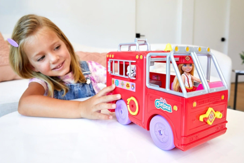 Игровой набор Barbie Челси и пожарная машина, HCK73 фото 10