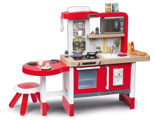312302 Smoby Растущая Кухня (с водой)+СВЧ+табурет Tefal Evolutive, пузырьки, 43 акс.