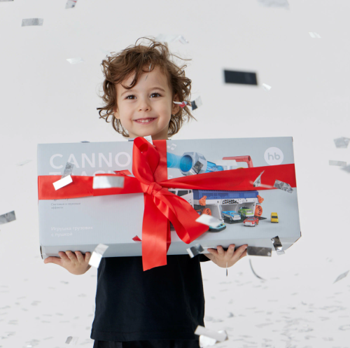 E7007 Грузовик игрушечный Happy Baby с пушкой и машинками CANNON TRUCK, автовоз, гараж на колесах фото 8