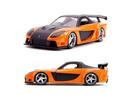 Машина Jada Toys Fast & Furious Han's Mazda RX-7 (чёрно-оранжевая) фото 3