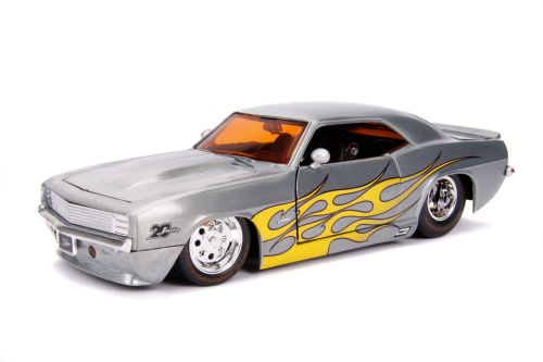 Машина Jada Bigtime Muscle 1969 Chevy Camaro (желтое пламя)