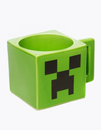 (зеленая) Кружка Майнкрафт Крипер Creeper (пластиковая) Minecraft фото 2